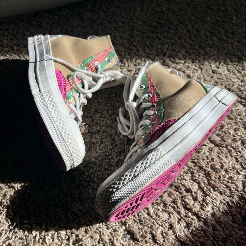 Plaid Patchwork Converse - image 3